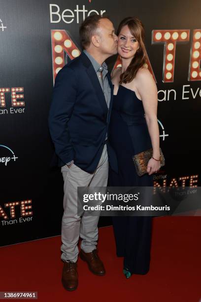 Norbert Leo Butz and Michelle Federer attend the screening of Disney's "Better Nate Than Ever" at AMC Empire on March 21, 2022 in New York City.