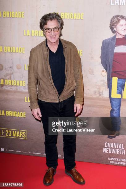 Actor Francois Cluzet attends the "La Brigade" premiere at Pathe Wepler on March 21, 2022 in Paris, France.