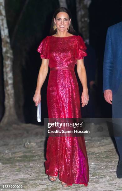 Catherine, Duchess of Cambridge attends a special reception hosted by the Governor General of Belize in celebration of Her Majesty The Queen’s...