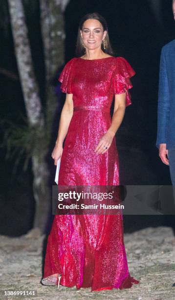 Catherine, Duchess of Cambridge attends a special reception hosted by the Governor General of Belize in celebration of Her Majesty The Queen’s...