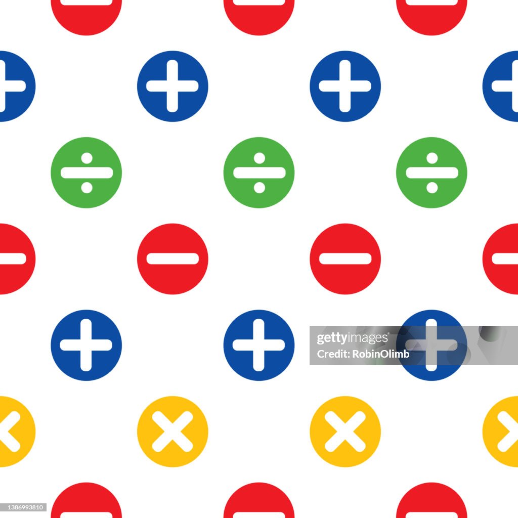Curly Math Sign Circle Math Symbols Seamless Pattern High-Res Vector Graphic - Getty Images