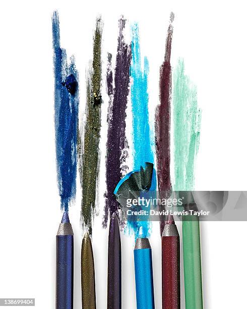 eye pencils - colorful eye liner stock pictures, royalty-free photos & images