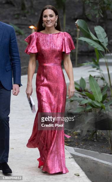 Catherine, Duchess of Cambridge attends a special reception hosted by the Governor General of Belize in celebration of Her Majesty The Queen’s...
