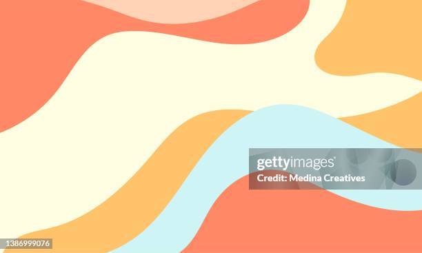 liquid style colorful pastel abstract background - palm leaves pattern stock illustrations