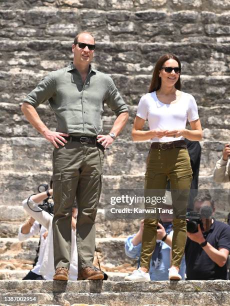 Catherine, Duchess of Cambridge and Prince William, Duke of Cambridge visit Caracol, an iconic ancient Mayan archaeological site deep in the jungle...