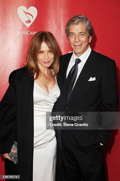 Actress Roseanna Arquette and Todd Morgan arrive at The 2012 MusiCares Person of The Year Gala Honoring Paul McCartney at Los Angeles Convention...