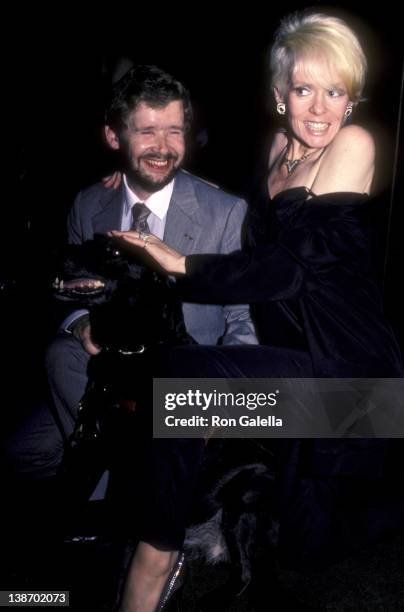 David Cole and actress Joey Heatherton attend Love Leads The Way Seeing Eye Benefit Party on September 24, 1984 at the Rainbow Room in New York City.