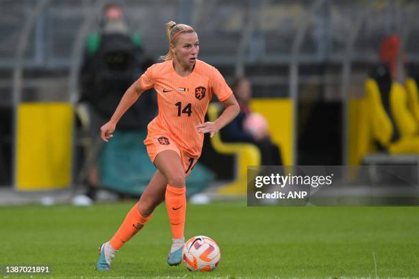 Jacky Groenen of the Netherlands during the friendly international match between the Netherlands and Belgium at the Parkstad Limburg Stadium on July...