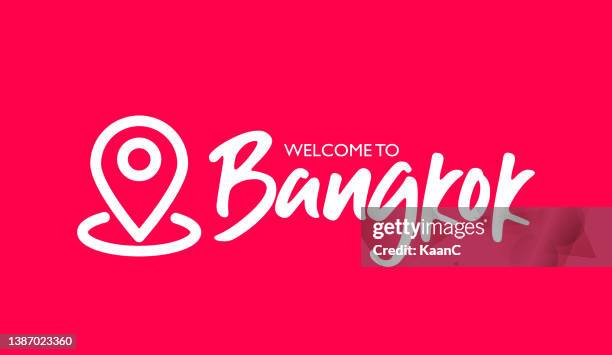 bangkok. city name vector lettering. map pin icon and city name vector illustration. - bangkok map stock illustrations