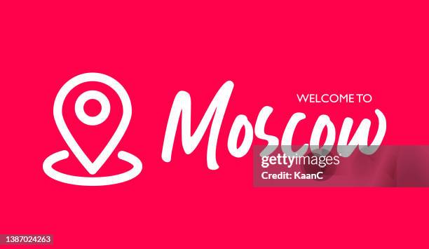 moscow. city name vector lettering. map pin icon and city name vector illustration. - paris street vector stock illustrations