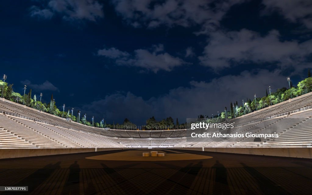 City of Athens illuminated at night