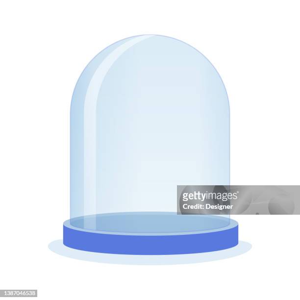 illustrazioni stock, clip art, cartoni animati e icone di tendenza di illustrazione vettoriale del concetto della campana di vetro - architectural dome