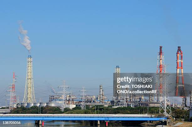 industrial district - chiba city stockfoto's en -beelden