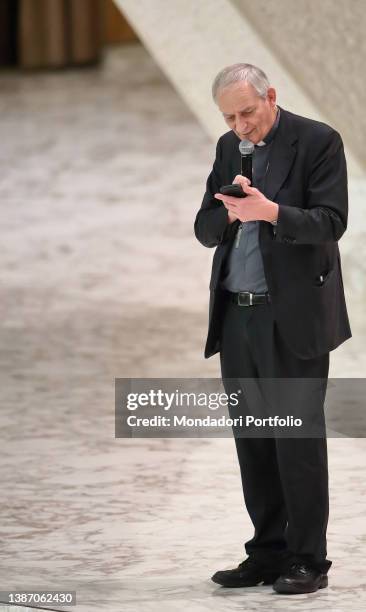 Cardinal Matteo Zuppi, Archbishop of Bologna, during the audience of Pope Francis at the Piccolo Coro dell'Antoniano of Bologna and the Cori della...