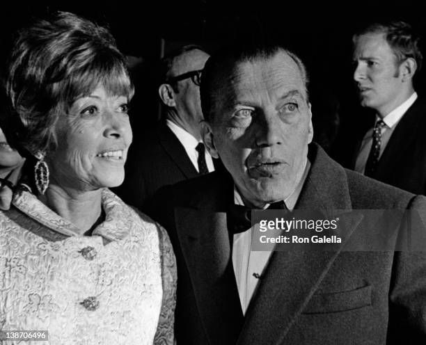 Television Personality and wife Sylvia Weinstein attend Dinah Shore Opening on February 19, 1968 at the Waldorf Astoria Hotel in New York City.