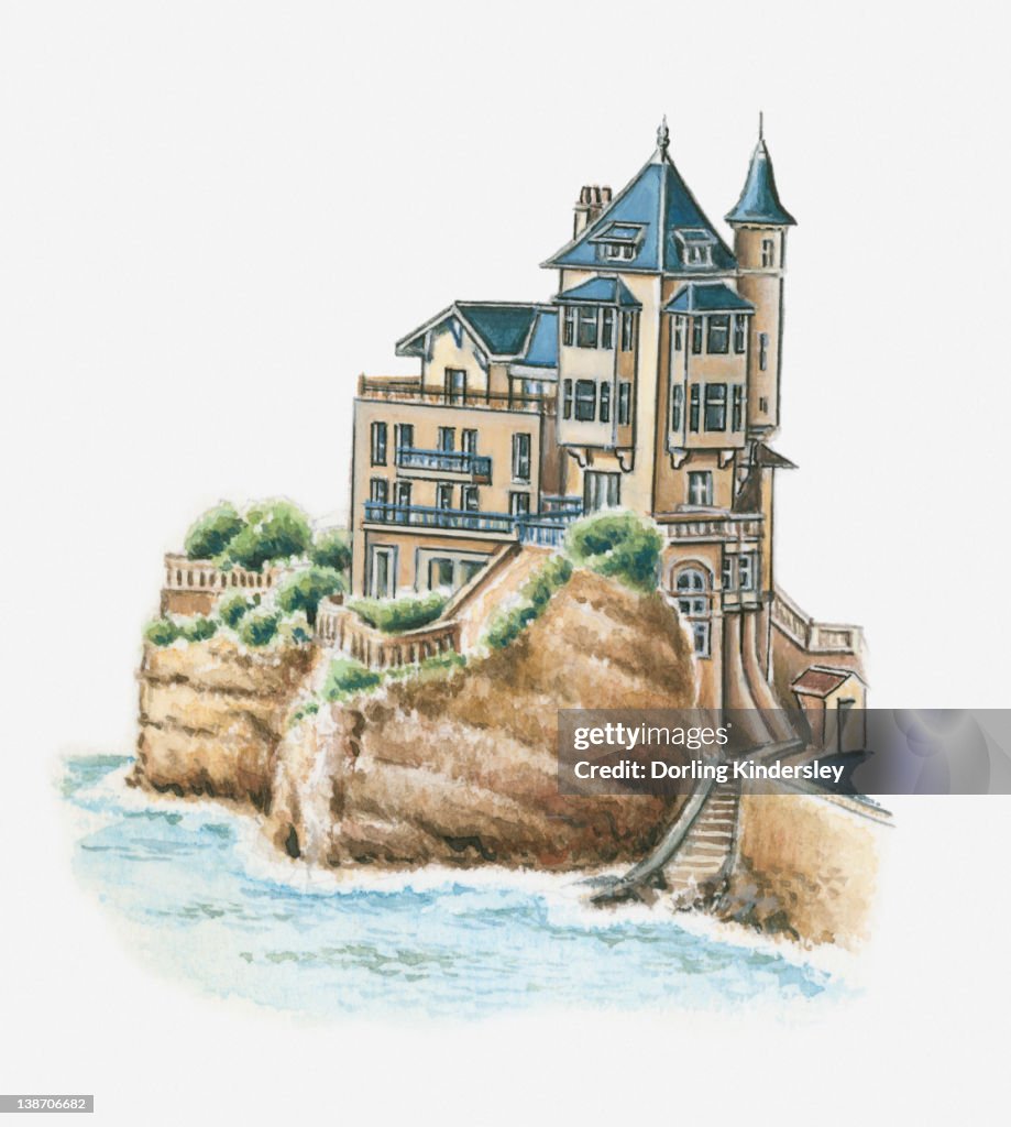 Illustration of Villa Belza, Biarritz, Pyrenees-Atlantiques, France