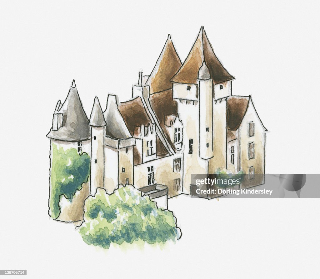 Illustration of Chateau des Milandes, Dordogne, France