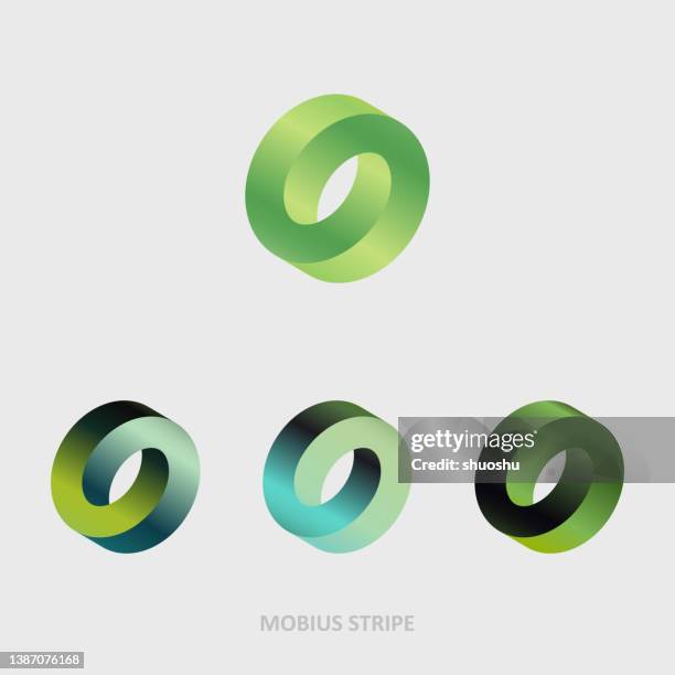 color gradient mobius strip icon collection - social media logos eps stock illustrations