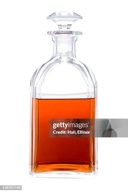 bottle of cognac against white background, close-up - cognac 個照片及圖片檔