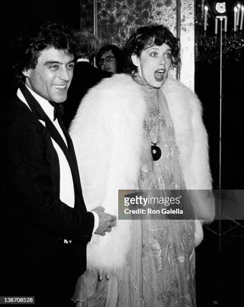 Actor Ian McShane and actress Sylvia Kristel attend 36th Annual Golden Globe Awards on January 27, 1979 at the Beverly Hilton Hotel in Beverly Hills,...