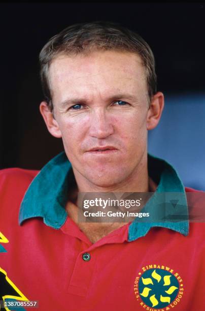 Zimbabwe batsman Andy Flower pictured on the England tour to Zimbabwe in 2000.