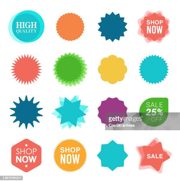 starburst sale stickers - flare stock illustrations