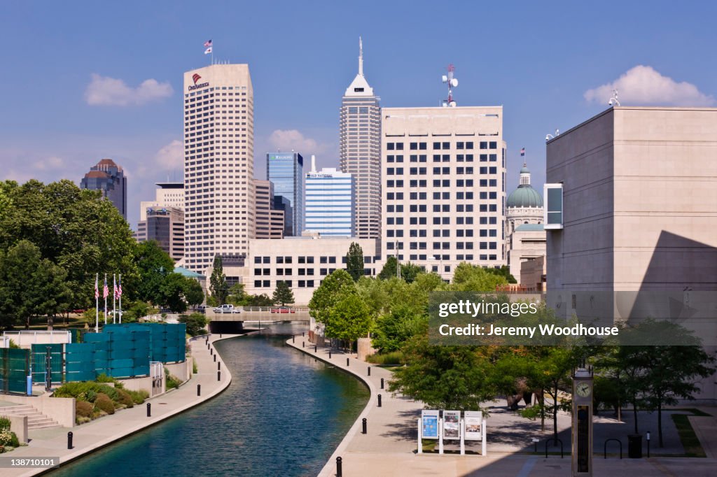 Canal in urban city