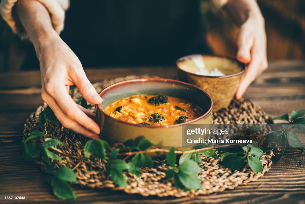Curry Soup with Vegetables.