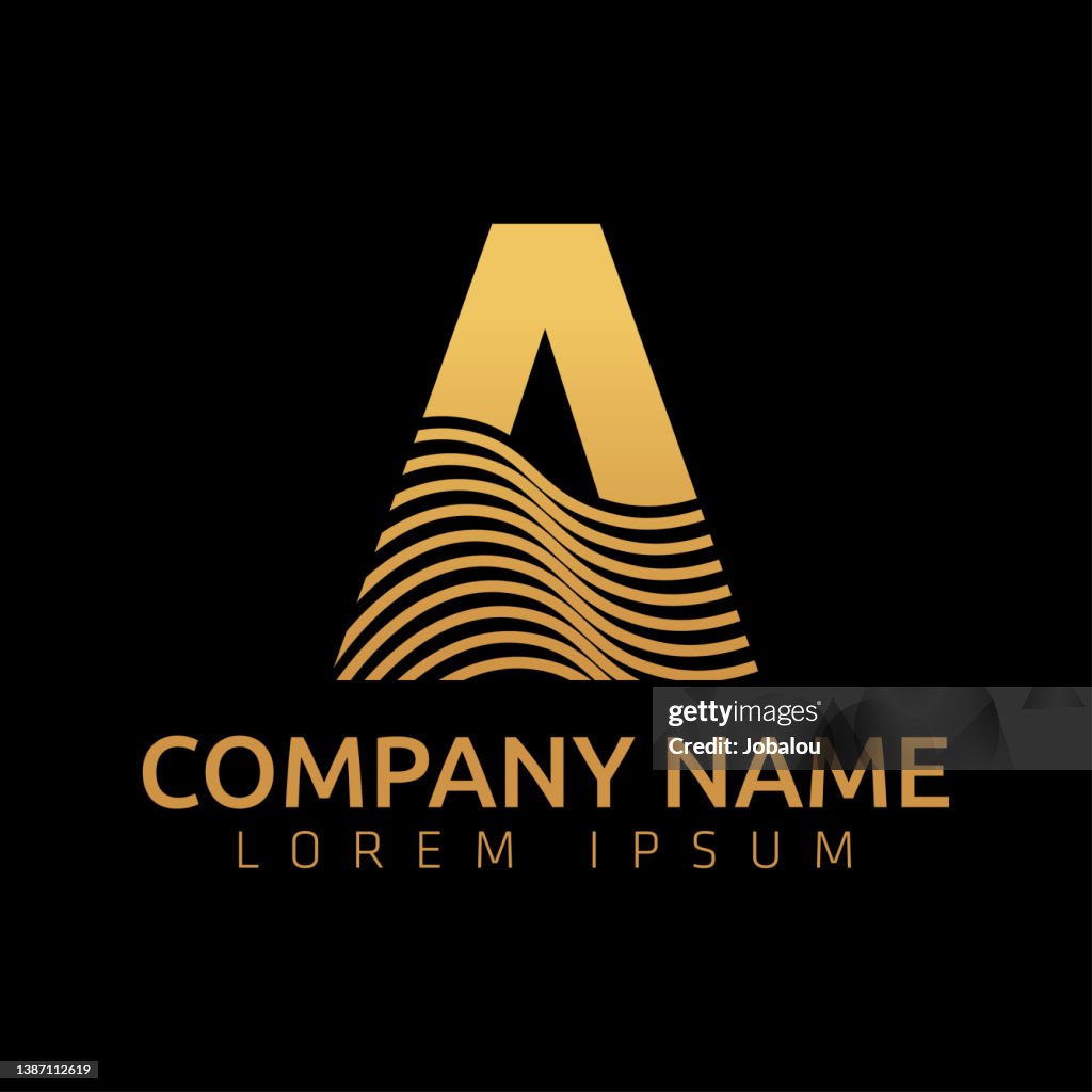 Golden Waves Brand Icon Design
