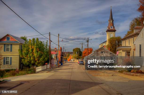 main street westphalia missouri - ozark missouri stock pictures, royalty-free photos & images