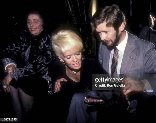 Actresses Patricia Neal, Joey Heaterton and David Cole attend Love Leads The Way Seeing Eye Benefit Party on September 24, 1984 at the Rainbow Room...