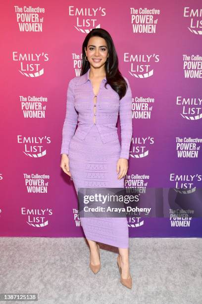 Emeraude Toubia attends the EMILY's List Oscars Week Discussion on March 22, 2022 in Los Angeles, California.