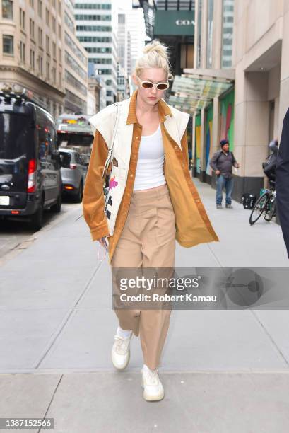 Gigi Hadid seen out and about in Manhattan on March 22, 2022 in New York City.