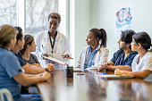 Female Doctor Teaching Nursing Students