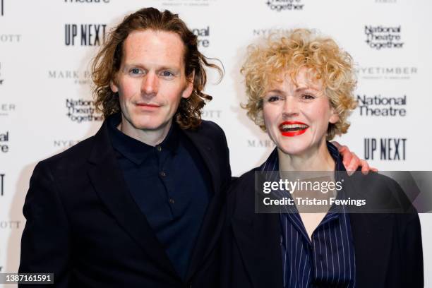 Maxine Peake and Shaun Evans attend The National Theatre's "Up Next" Gala at The National Theatre on March 22, 2022 in London, England.