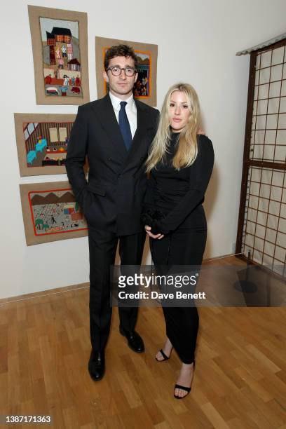 Caspar Jopling and Ellie Goulding attend a glamorous gala dinner celebrating Tracey Emin as the Whitechapel Gallery Art Icon for 2022, on March 22,...