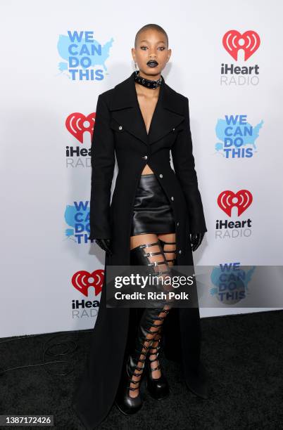 Willow Smith attends the 2022 iHeartRadio Music Awards at The Shrine Auditorium in Los Angeles, California on March 22, 2022. Broadcasted live on FOX.