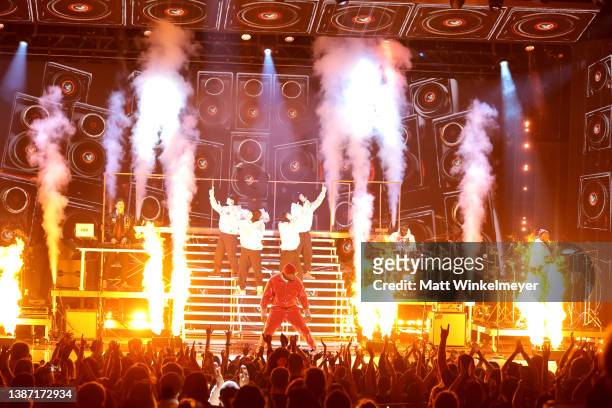 Host LL Cool J performs onstage at the 2022 iHeartRadio Music Awards at The Shrine Auditorium in Los Angeles, California on March 22, 2022.