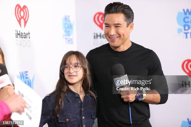 Gia Francesca Lopez and Mario Lopez attend the 2022 iHeartRadio Music Awards at The Shrine Auditorium in Los Angeles, California on March 22, 2022....