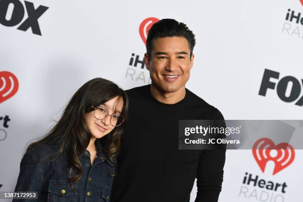 Gia Francesca Lopez and Mario Lopez attend the 2022 iHeartRadio Music Awards at The Shrine Auditorium in Los Angeles, California on March 22, 2022....