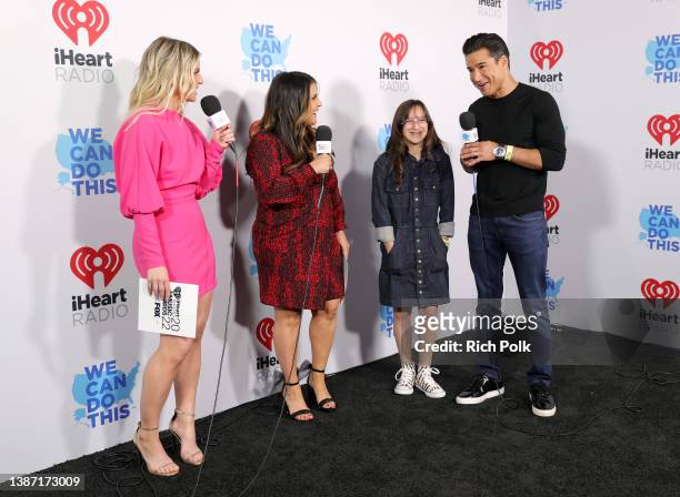 Tanya Rad, Sisanie, Gia Francesca Lopez, and Mario Lopez attend the 2022 iHeartRadio Music Awards at The Shrine Auditorium in Los Angeles, California...