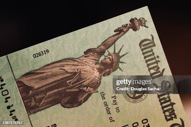 us treasury payment check - stimulus check stock pictures, royalty-free photos & images
