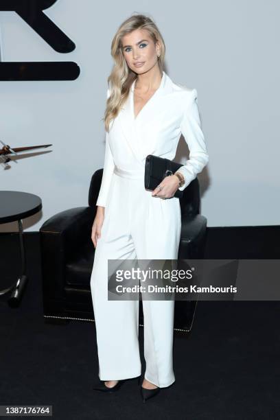 Xenia Adonts attends the Ralph Lauren Fall 2022 Fashion Show at Museum of Modern Art on March 22, 2022 in New York City.