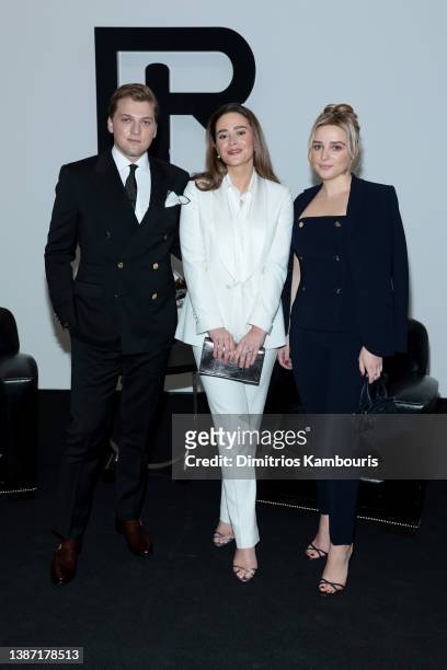 Peter Neal, Naomi Biden and Finnegan Biden attend the Ralph Lauren Fall 2022 Fashion Show at Museum of Modern Art on March 22, 2022 in New York City.