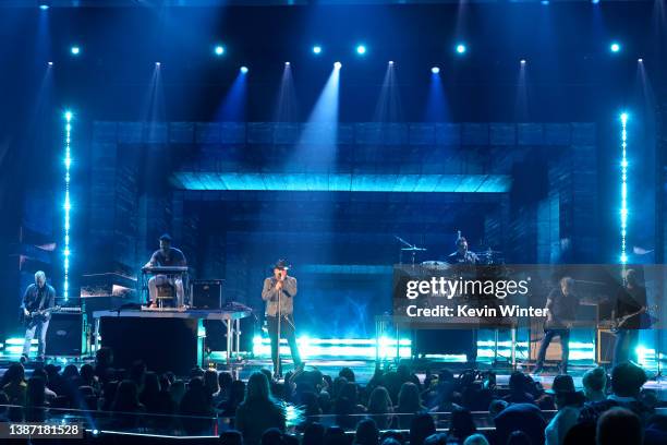 Jason Aldean performs onstage at the 2022 iHeartRadio Music Awards at The Shrine Auditorium in Los Angeles, California on March 22, 2022. Broadcasted...