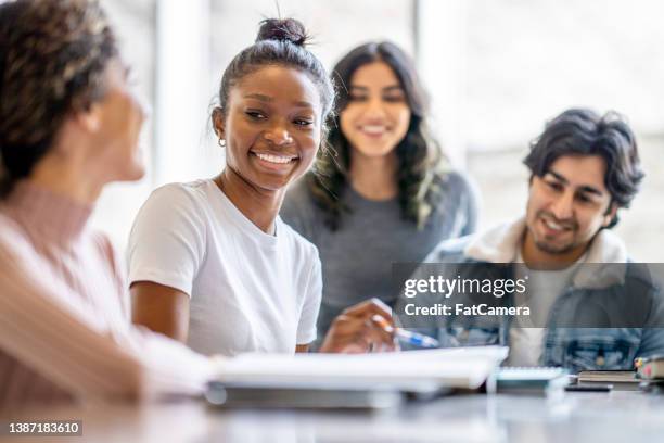 university group project - financial literacy stock pictures, royalty-free photos & images