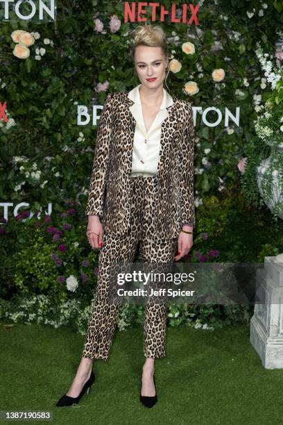 Jessica Madsen attends the "Bridgerton" Series 2 World Premiere at Tate Modern on March 22, 2022 in London, England.