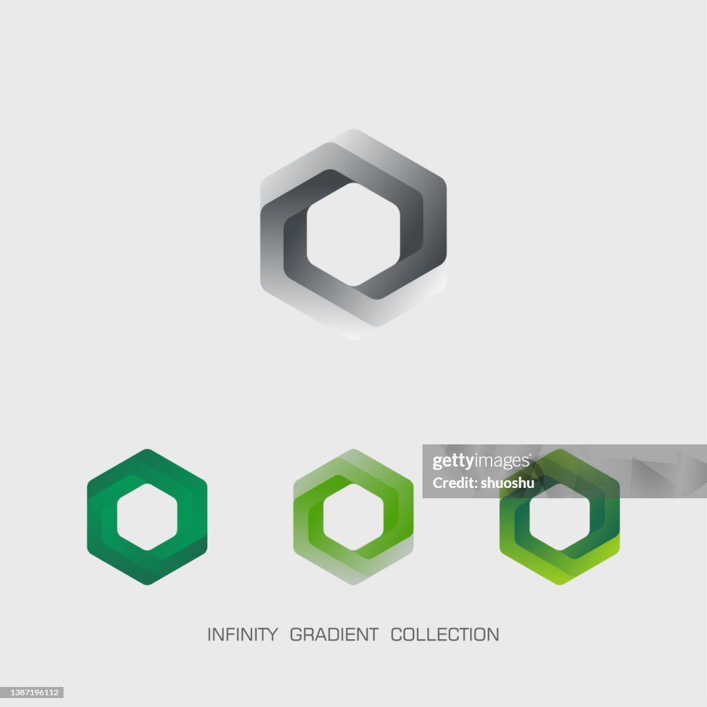 Infinity Library Hexgon Abstract Infinity Gradient Hexagon Pattern Collection High-Res Vector ...