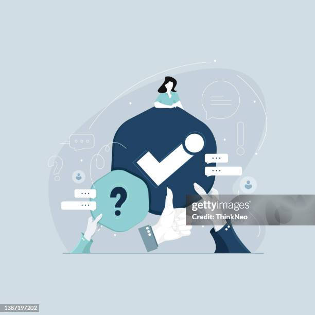 team work for perfect solution - quality assurance stock illustrations