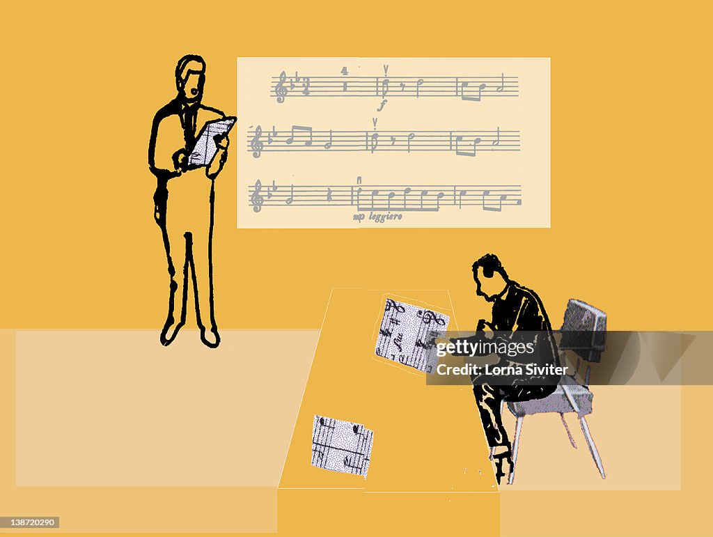 People holding sheet music